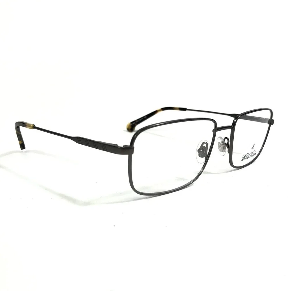 Brooks Brothers Eyeglasses Frames BB1034 1512 Grey Square Wire Rim 55-17-145